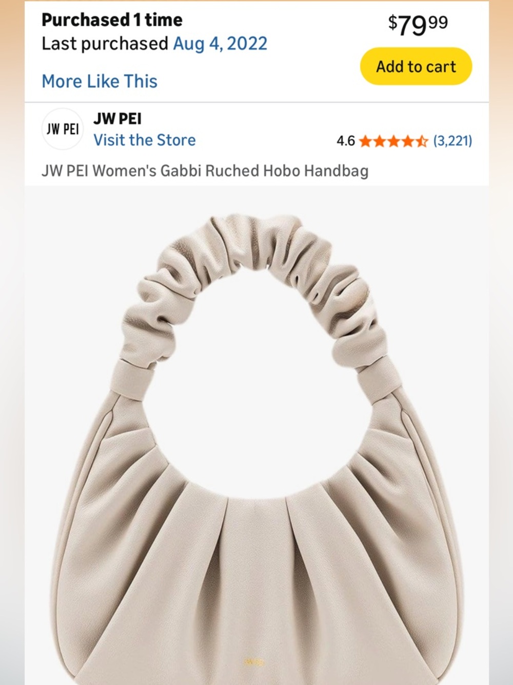 JW Pei Gabbi Ruched Hobo Bag